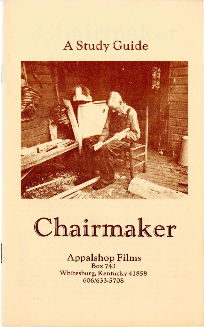 Study Guide published for the film Chairmaker