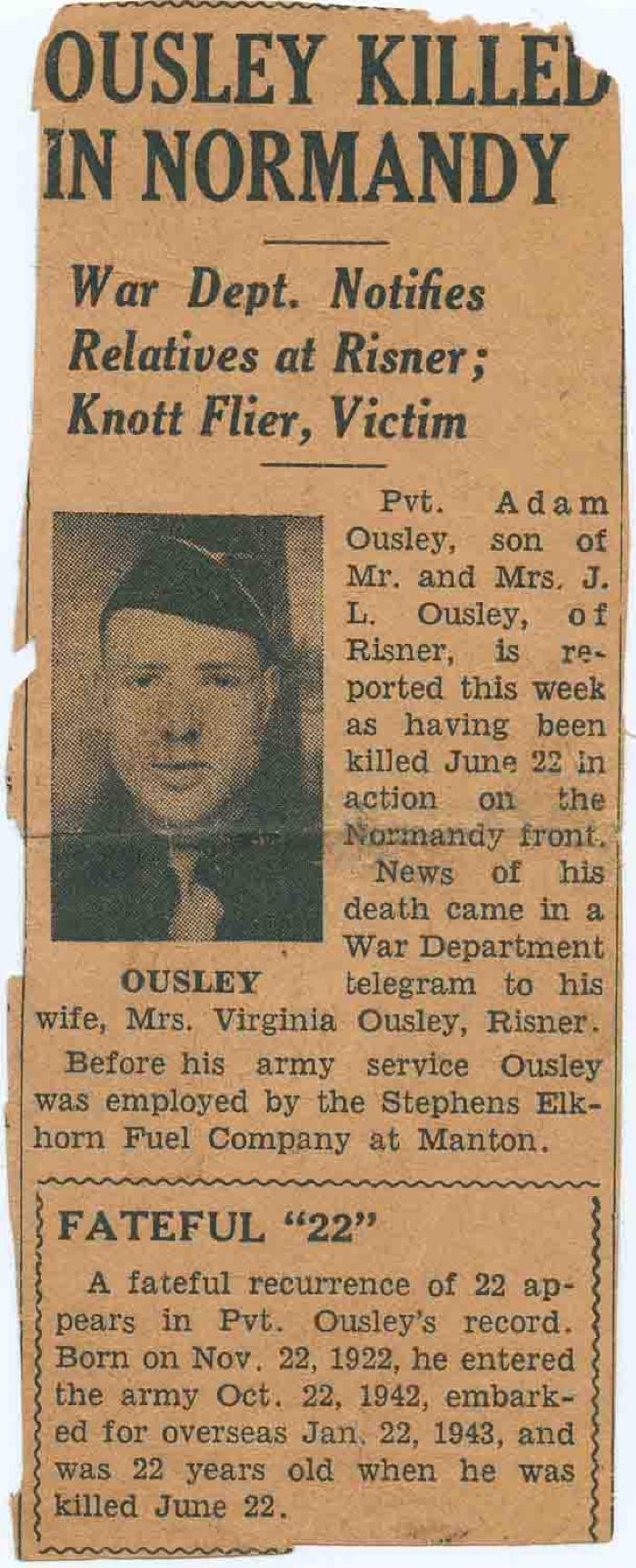 Newspaper clipping