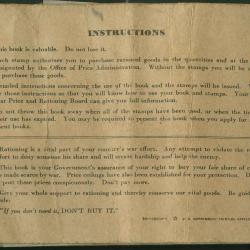 War Ration Book No. 3