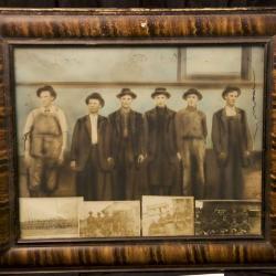 Photographs in frame, Campbell family. ca. early 1900s