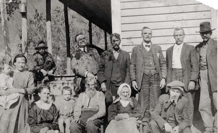Large group of people posing for photo
