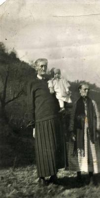 Two women and a baby