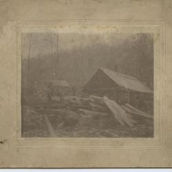 Sawmill and piles of lumber