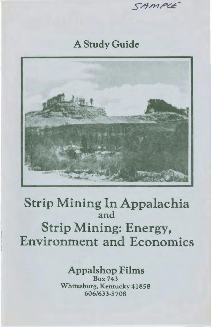 Study Guide for two strip mining films