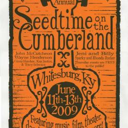 Seedtime on the Cumberland Festival poster, 2009