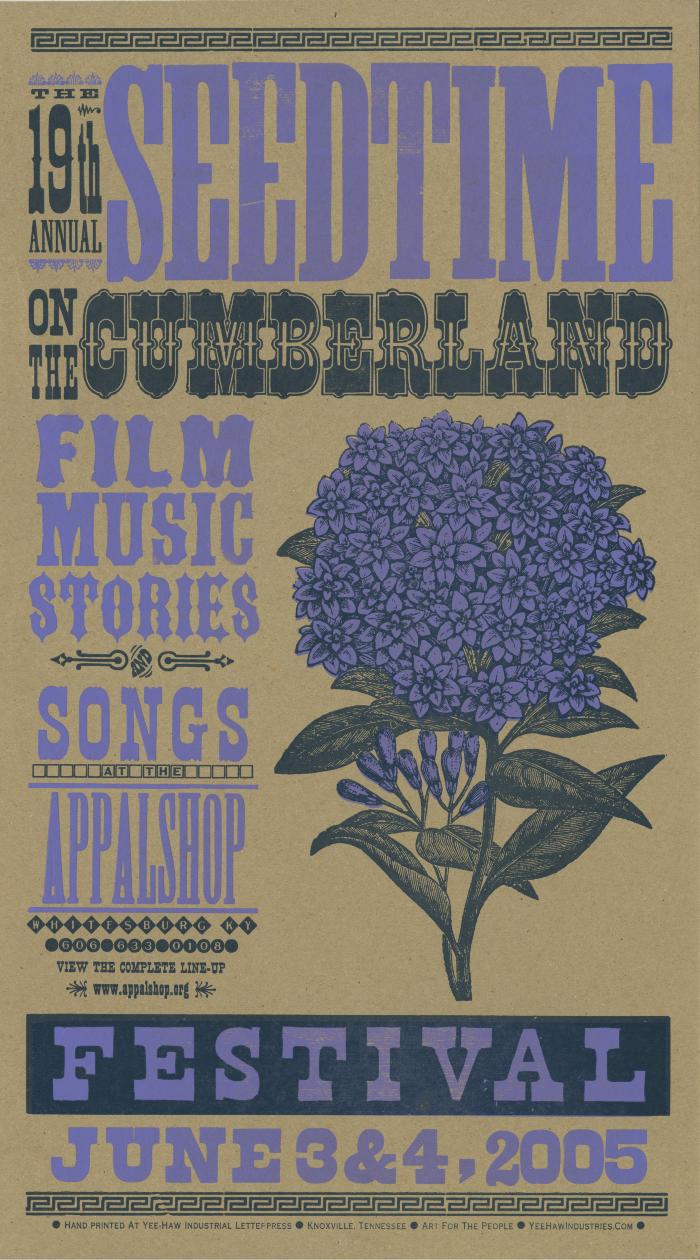 Seedtime on the Cumberland Festival poster, 2005