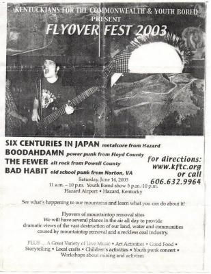 Youth Bored flyer: "Flyover Fest 2003"