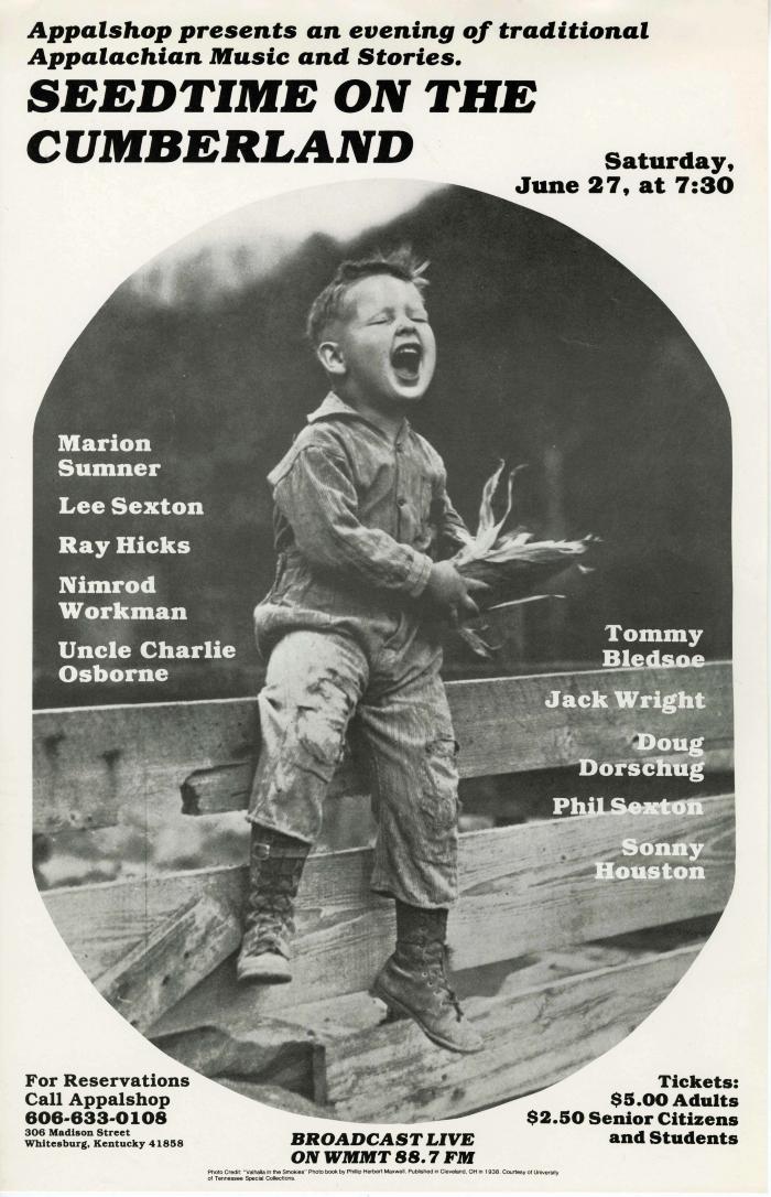 Seedtime on the Cumberland Festival poster, 1987