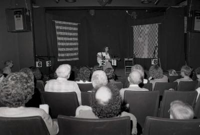 Sheila Barnhill [Sheila Kay Adams] and audience at Seedtime Festival