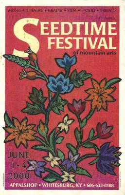 Seedtime on the Cumberland Festival poster, 2000. Poster designed by Rebecca Bingman.