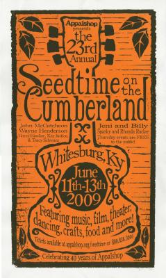 Seedtime on the Cumberland Festival poster, 2009