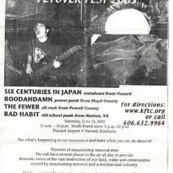 Youth Bored flyer: "Flyover Fest 2003"