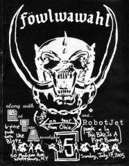 Youth Bored flyer: headlining band "Föwlwawahl"