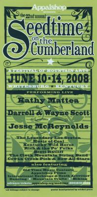 Seedtime on the Cumberland Festival poster, 2008