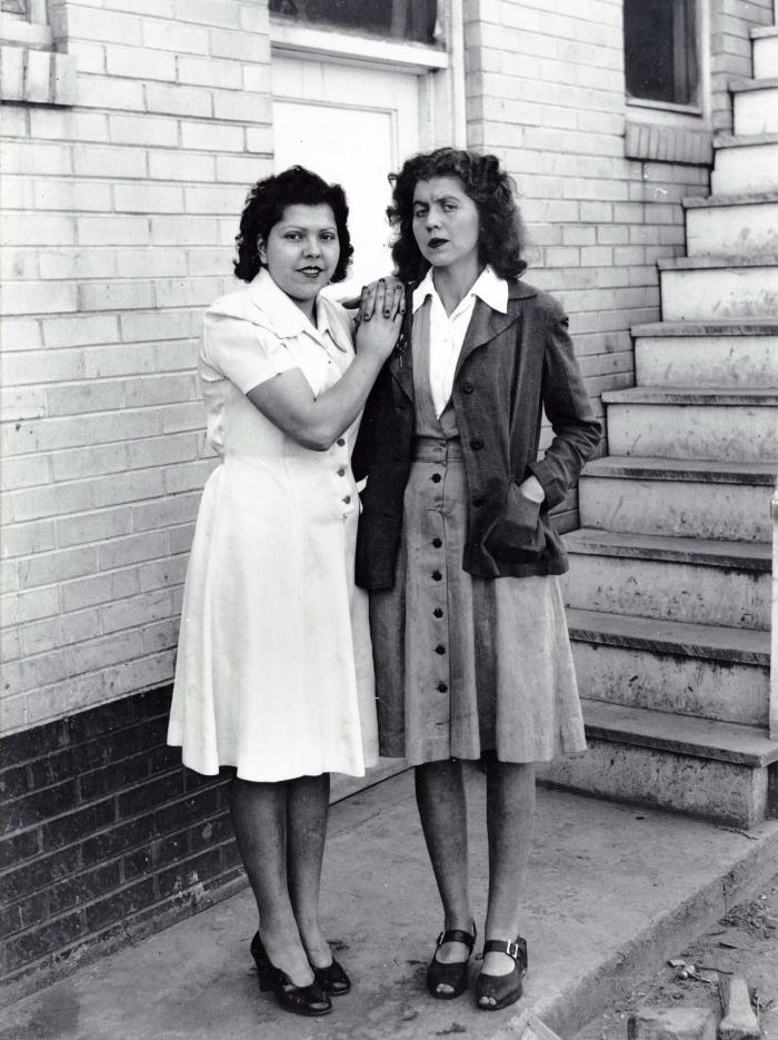 Exterior portrait of two women