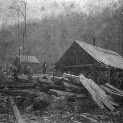 Sawmill and piles of lumber