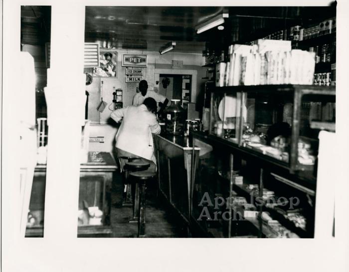 Interior of small store