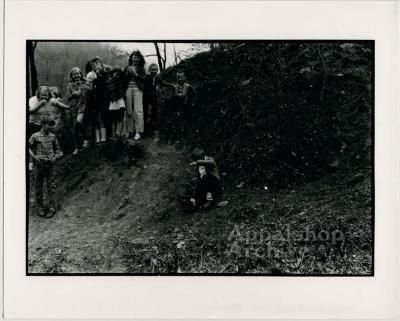 Production still of children playing - The Struggle of Coon Branch Mountain
