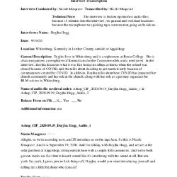 Interview with Berea College sophomore Dayjha Hogg (FULL)