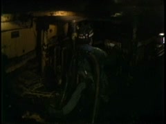 Footage inside coal mine, continuous miner