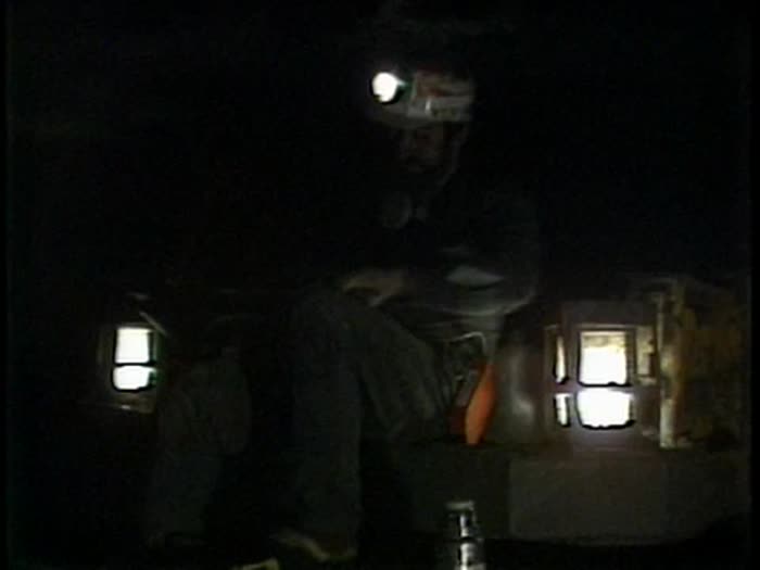 Footage inside mine, discussion of what makes an underground miner