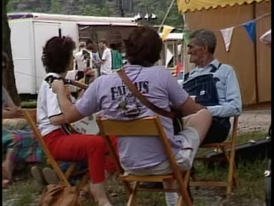 Morgan Sexton and others playing tunes at Seedtime on the Cumberland 1989