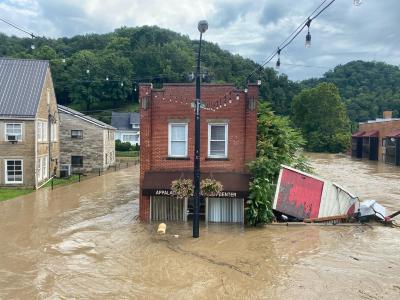 Height of Flood Waters in Whitesburg