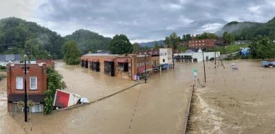 Flooding of downtown Whitesburg