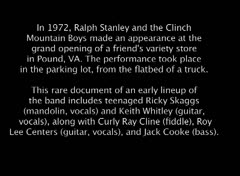 Ralph Stanley & the Clinch Mountain Boys @ Pound, Virginia 1972