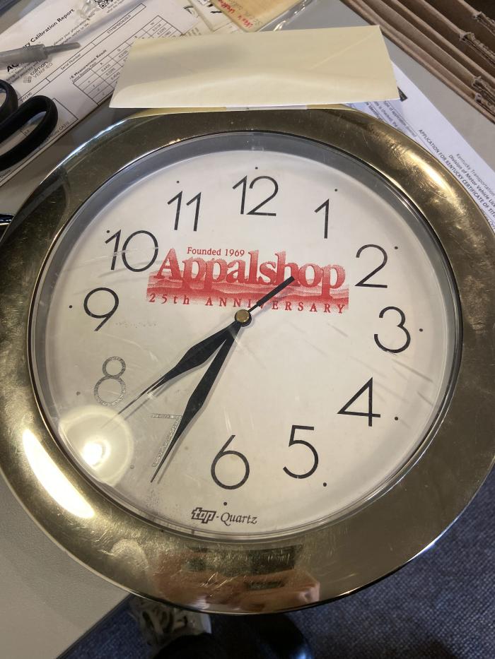 Appalshop 25th Anniversary Clock