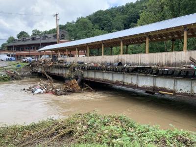 James Wiley Craft Bridge, after flood