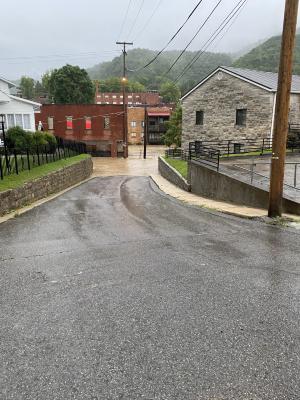 View of flooding from Hayes Street