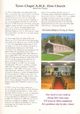 Tynes Chapel AME Zion Church history