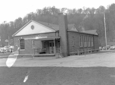 Rear of U.S. post office building in Jenkins, Kentucky