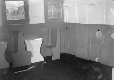 Interior view of room with booth seating