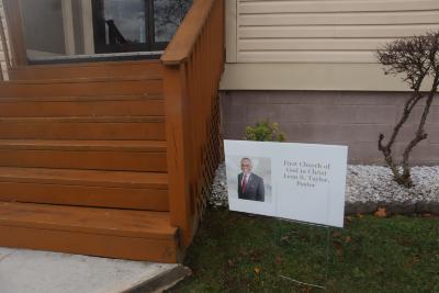 Sign outside of First Church of God in Christ