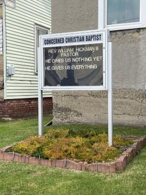 Concerned Christian Baptist Church letterboard sign