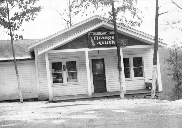 Exterior of Nite Club with Orange Crush sign