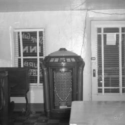 Interior of cafe with jukebox