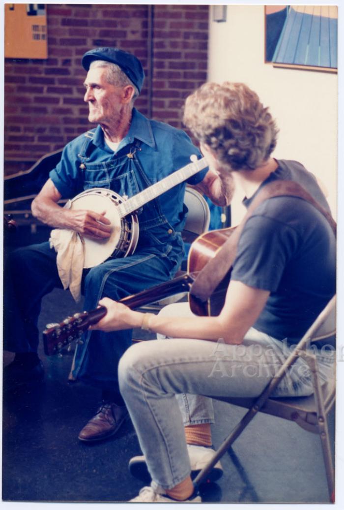 Morgan Sexton:  Banjo Player from Bull Creek production still