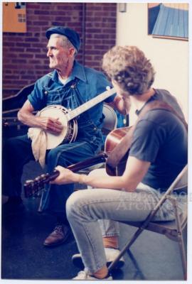 Morgan Sexton:  Banjo Player from Bull Creek production still
