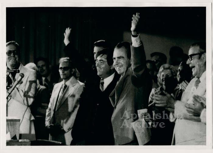 Richard Nixon with local party officials