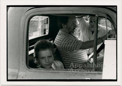 Actor William Johnson and director Andrew Garrison between takes on the film Fat Monroe