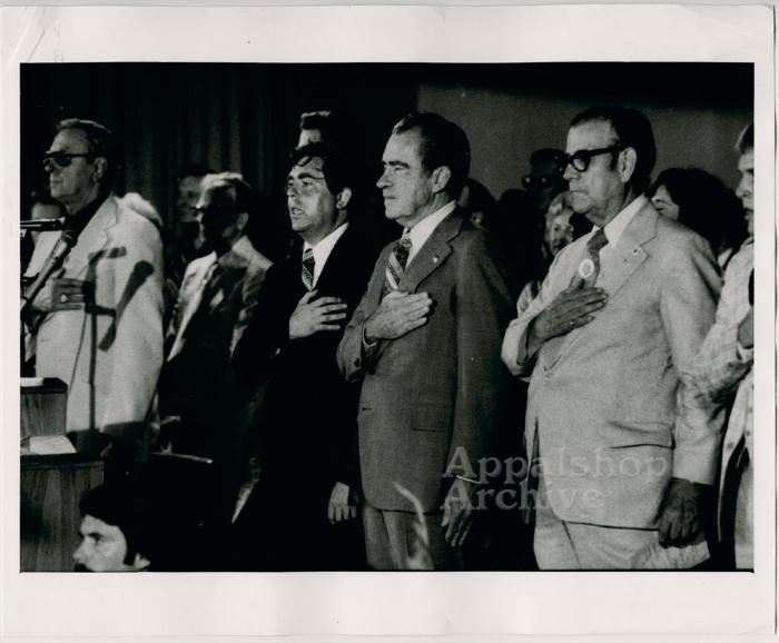Richard Nixon with local party officials