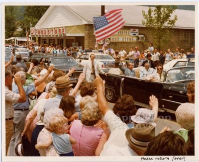 Richard Nixon's motorcade through downtown Hyden,KY