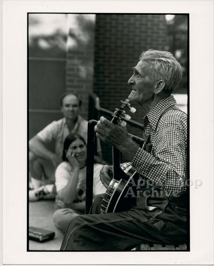 Morgan Sexton:  Banjo Player from Bull Creek production still