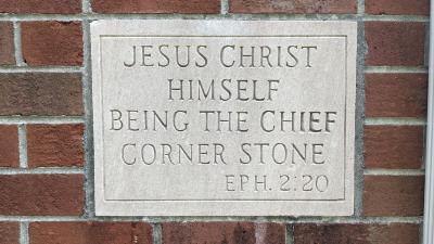 Macedonia Baptist Church cornerstone