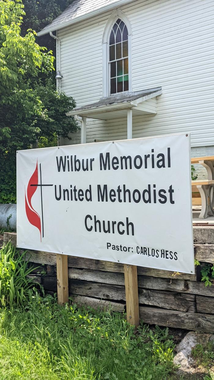 Wilbur Memorial United Methodist Church sign