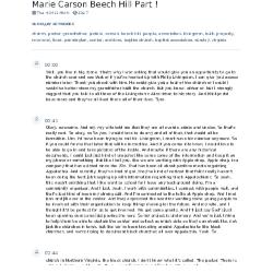 Beech Hill Baptist Church interview with Marie Carson part 2