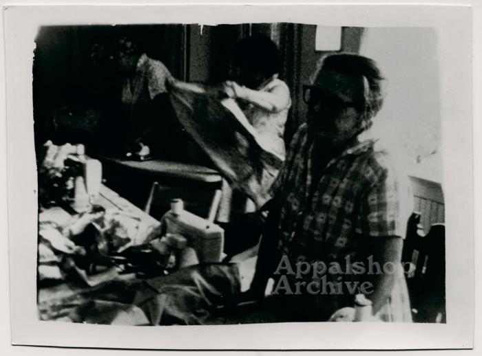 Film still of seamstresses - Millstone Sewing Center